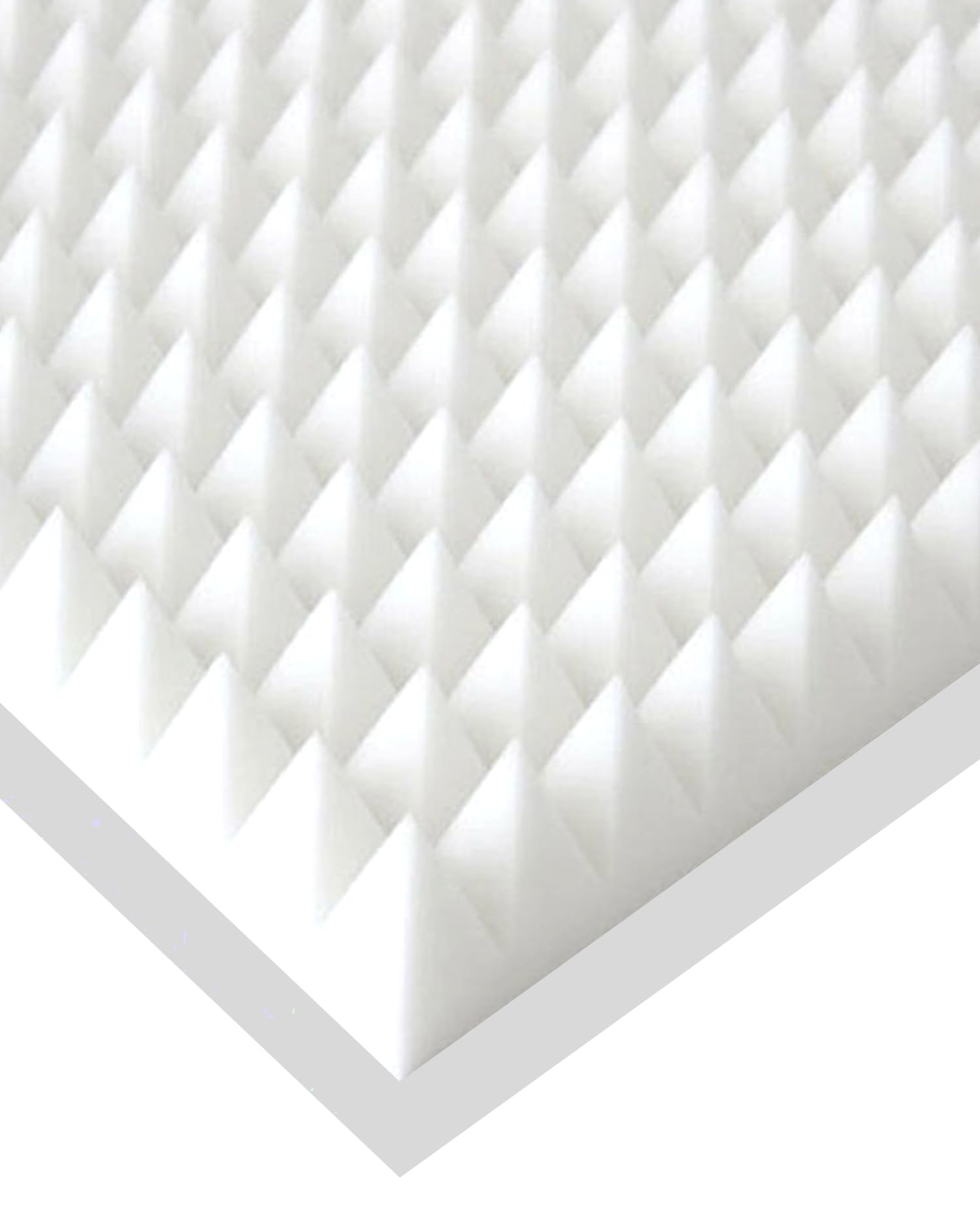 10x Pyramidenschaumstoff, Platten je ca. 100x50x5cm, Weiss (Verpackungseinheit = 10 Platten = ca. 5 m²)