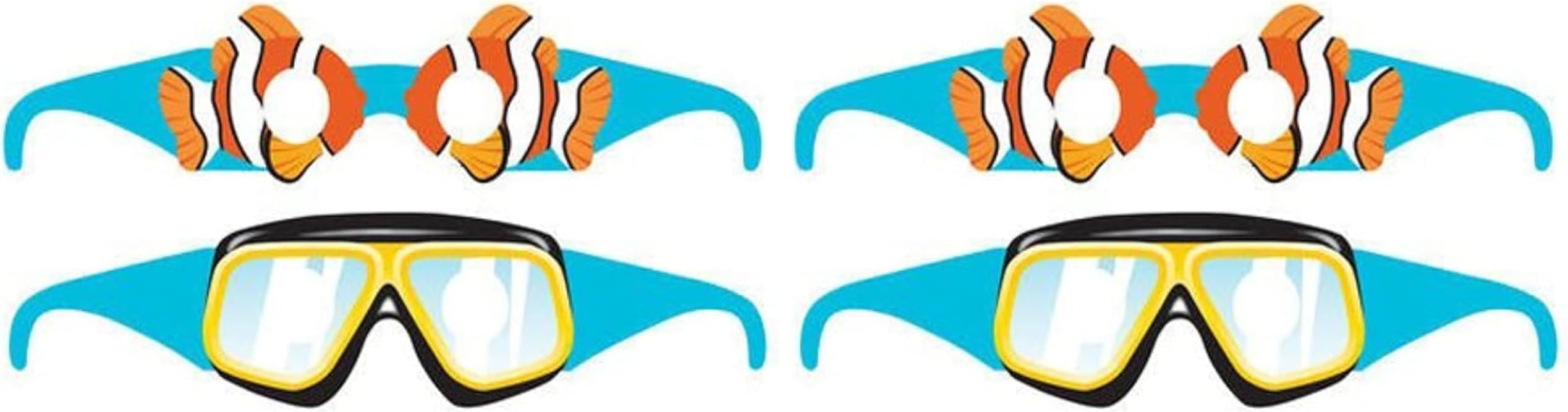 Ocean Party Wearable Paper Glasses 6-Piece