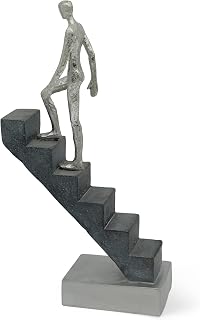 Vaudagio 'Top of the Rock' Abstract Marble Resin Sculpture 11" - Motivational Desk Decor Statue for Office, Living Room & Gifts