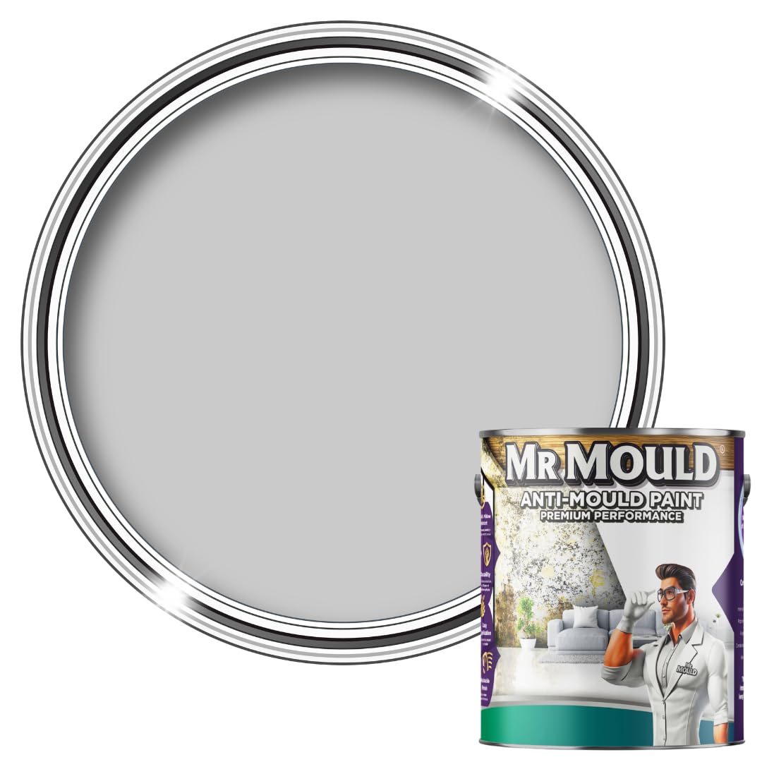 Mr MouldAnti-Mould PaintPremium Colour & Protection For Interior Walls & CeilingsDove Grey5L from B&Q