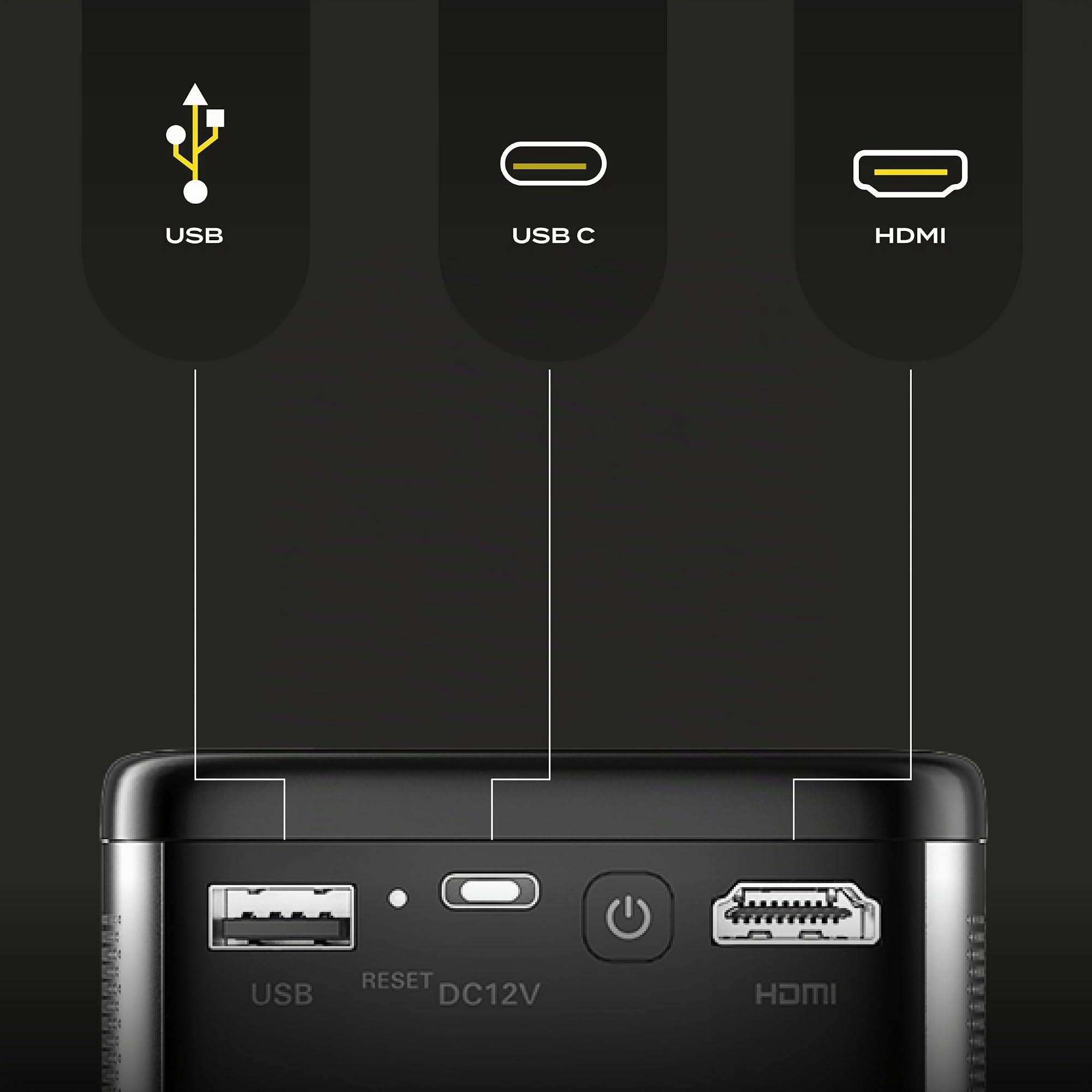 Multipic 8.1 - Proyector Portátil 4K con Auto Focus, Corrección Keystone, Android 9.0, Wi-Fi y Bluetooth, Batería Integrada, hasta 200", Ideal para Cine en Casa y Exterior