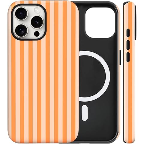 Magnetic for iPhone 11 Case Cute Stripes Phone Case, Shockproof Slim TPU and Hard P...