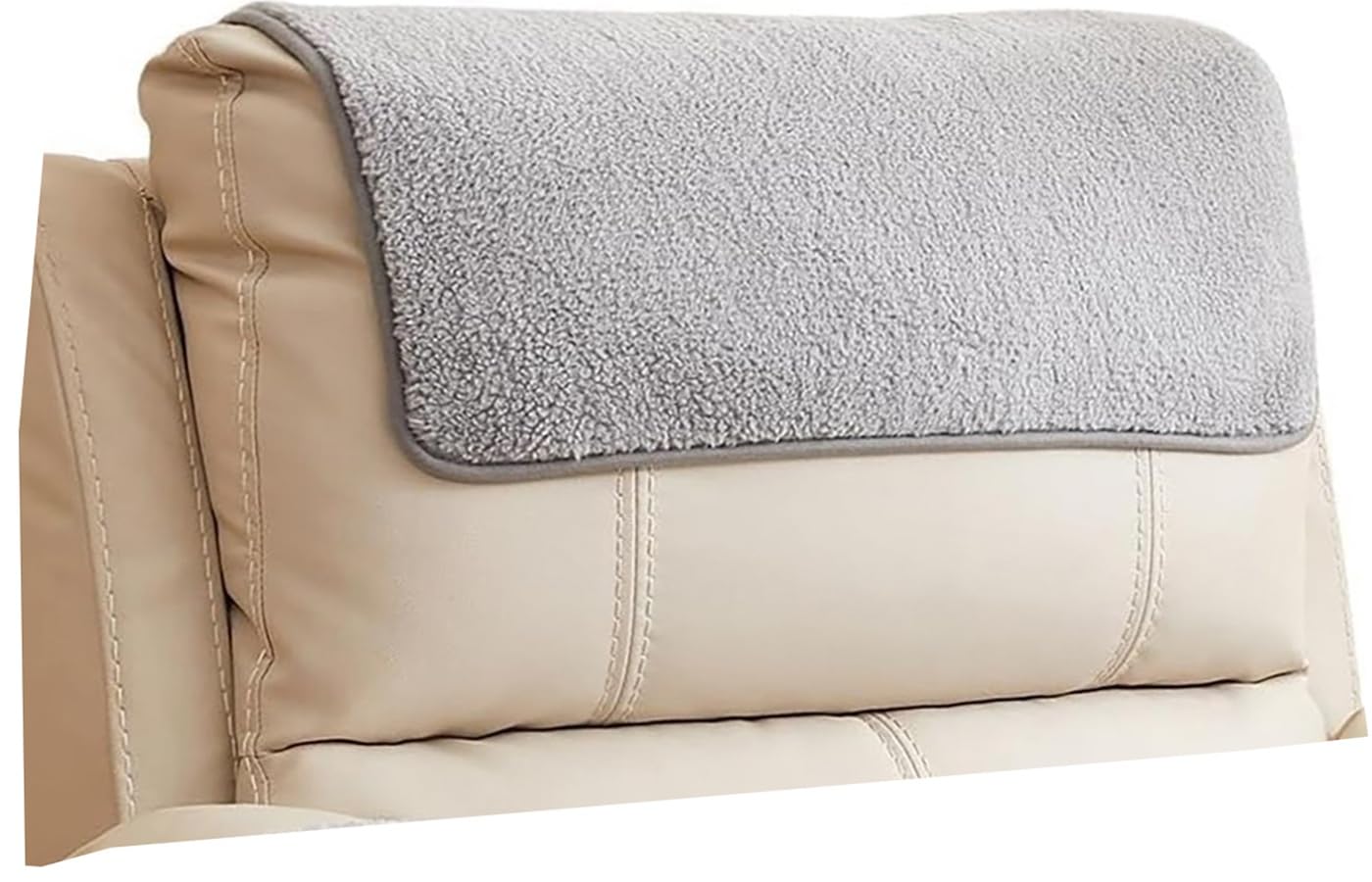 Iliemao Grey Recliner Armchair Cover Nonslip Headrest Arm Slipcovers For Leather Sofa Reclining Chair Armrest Covers Soft Boho Small No With Pocket Cats Dogs Loveseat Outdoor Sectional(,Headrest 1Pc)
