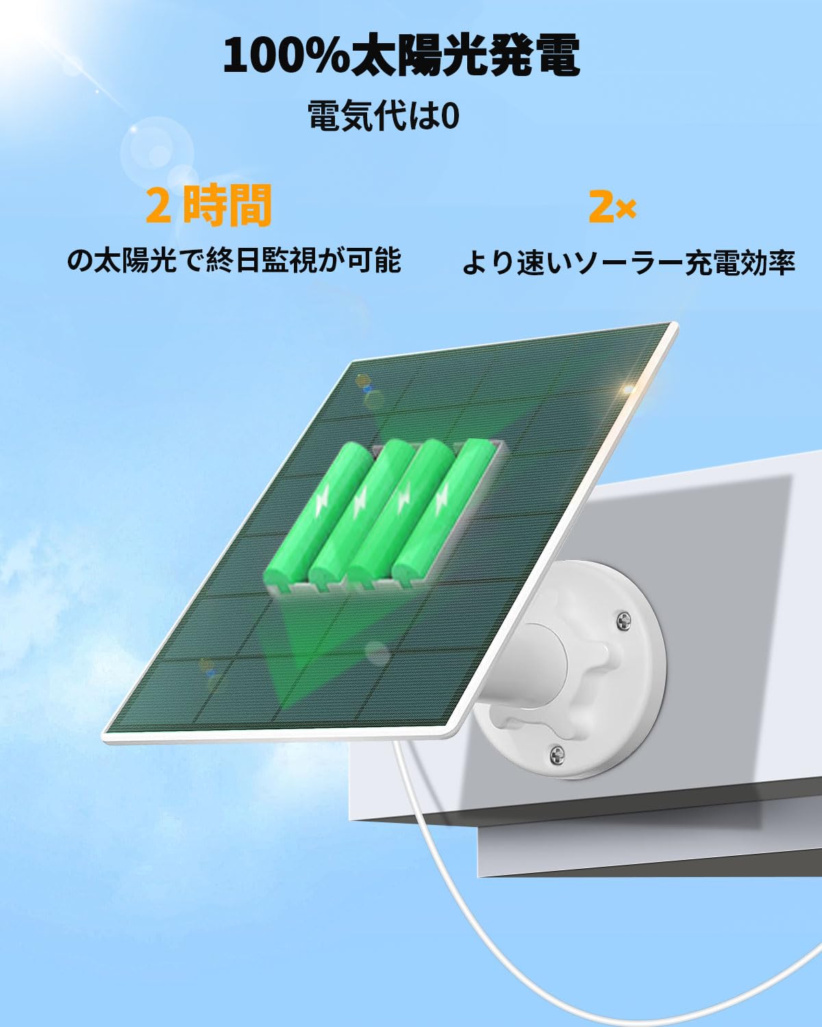 Amazon.co.jp: OHWOAI 防犯カメラ ワイヤレス 屋外 ソーラー給電 400万