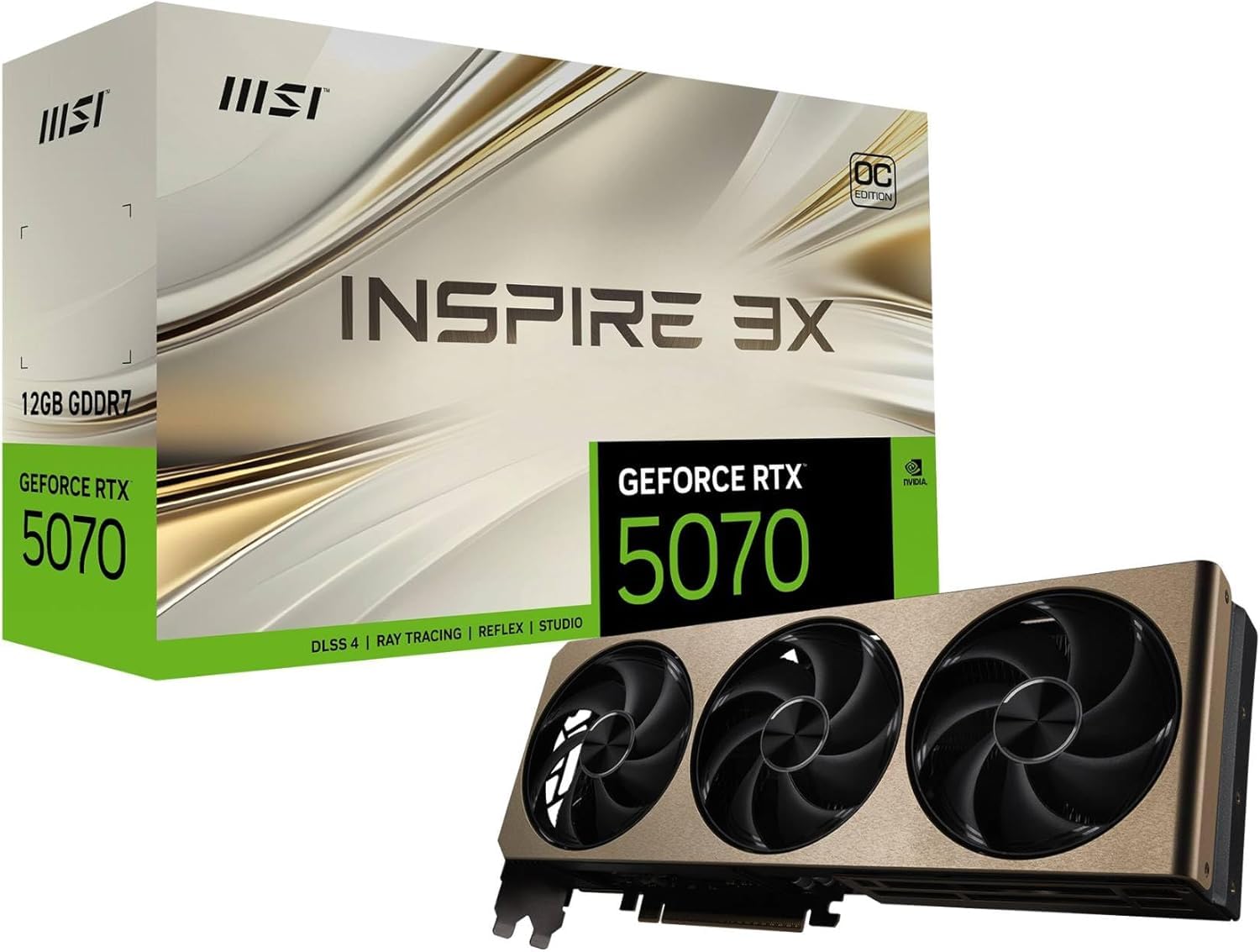Amazon | MSI GeForce RTX 5070 12G INSPIRE 3X OC グラフィックス