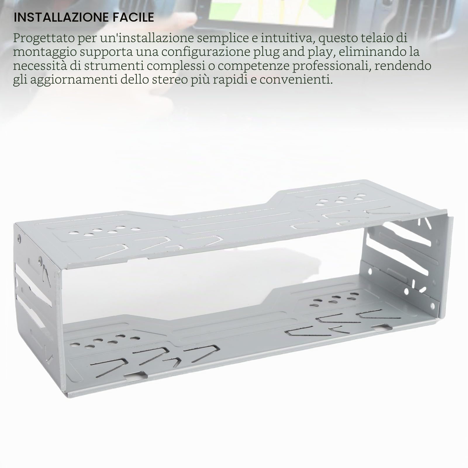 Per ISO 1Din Car Stereo Radio Installazione Cage Single Din Stereo Radio Radio Cage 178mm X 50mm X 68mm