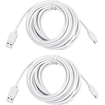 Smays Charger Cord Replacement for Wyze Cam v3, Nest Cam, Blink Mini Camera - Micro USB Extension Cable for Power, 13ft, 2-Pack