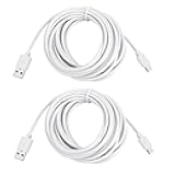 Smays Charger Cord Replacement for Oculus Go, PS4 Controller, Xbox One - Micro USB Extension Cable for Power, 13ft, 2-Pack
