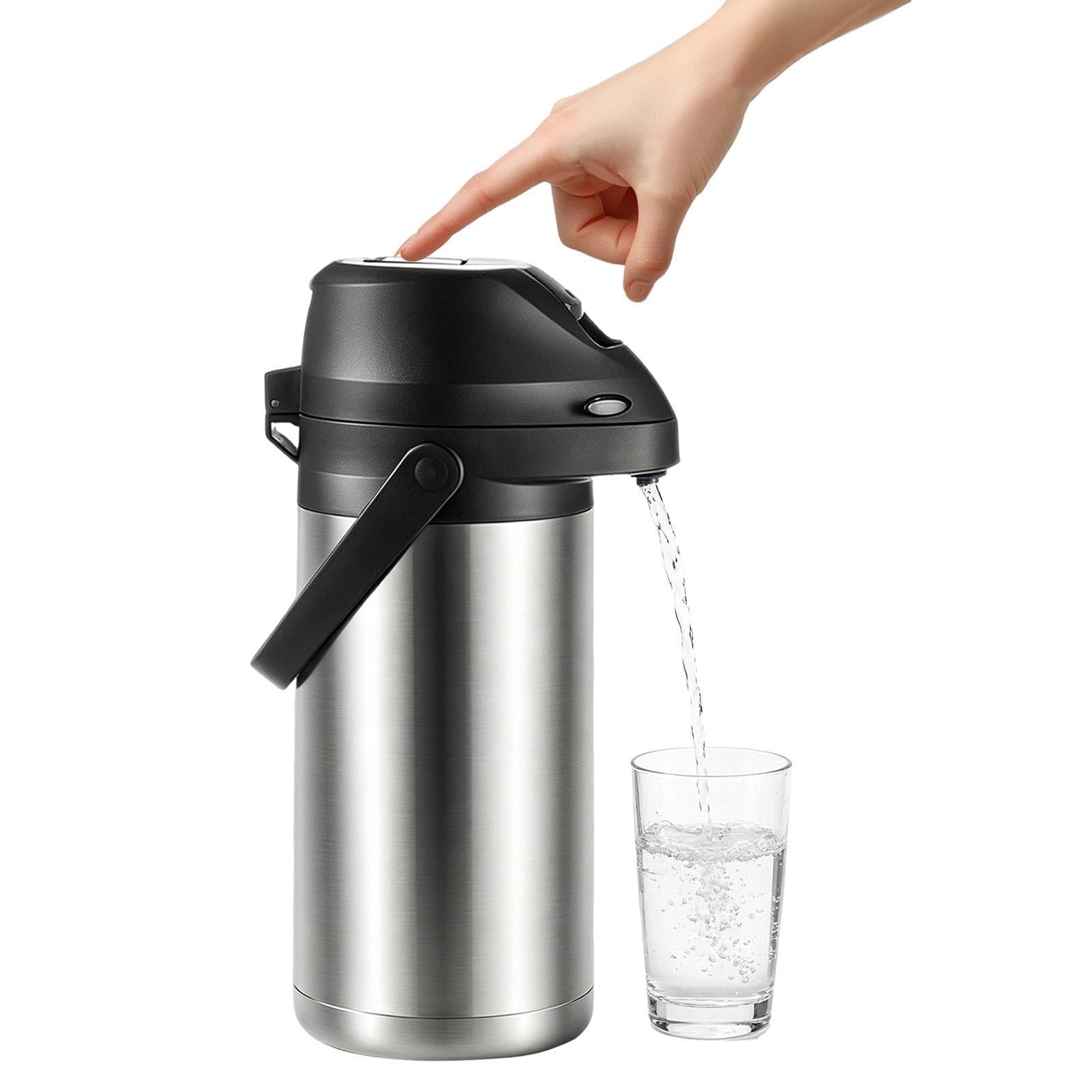 Coibentata Tumbler Termico con Apertura a Pulsante e Capacità di 1900 ml | Termica a Prova di Perdite per Caffè, Tè, Bevande, Viaggi, Casa, Scuola, Ufficio, Campeggio e