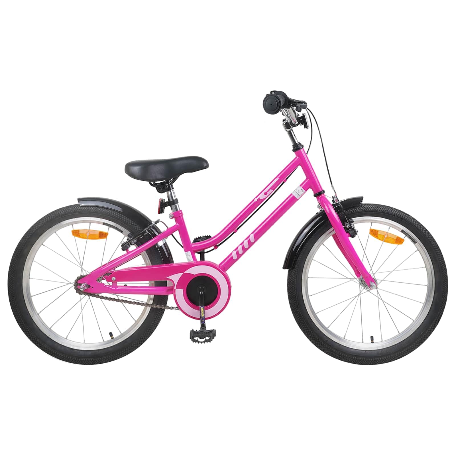 Kinderfahrrad Zoll Pink Weiß für 2-4 Jahre Stahlrahmen mit Felgenbremse, Schutzblech, Klingel und Reflektoren ideal für Outdoor, Training und Mobilität Kleiner Radfahrer