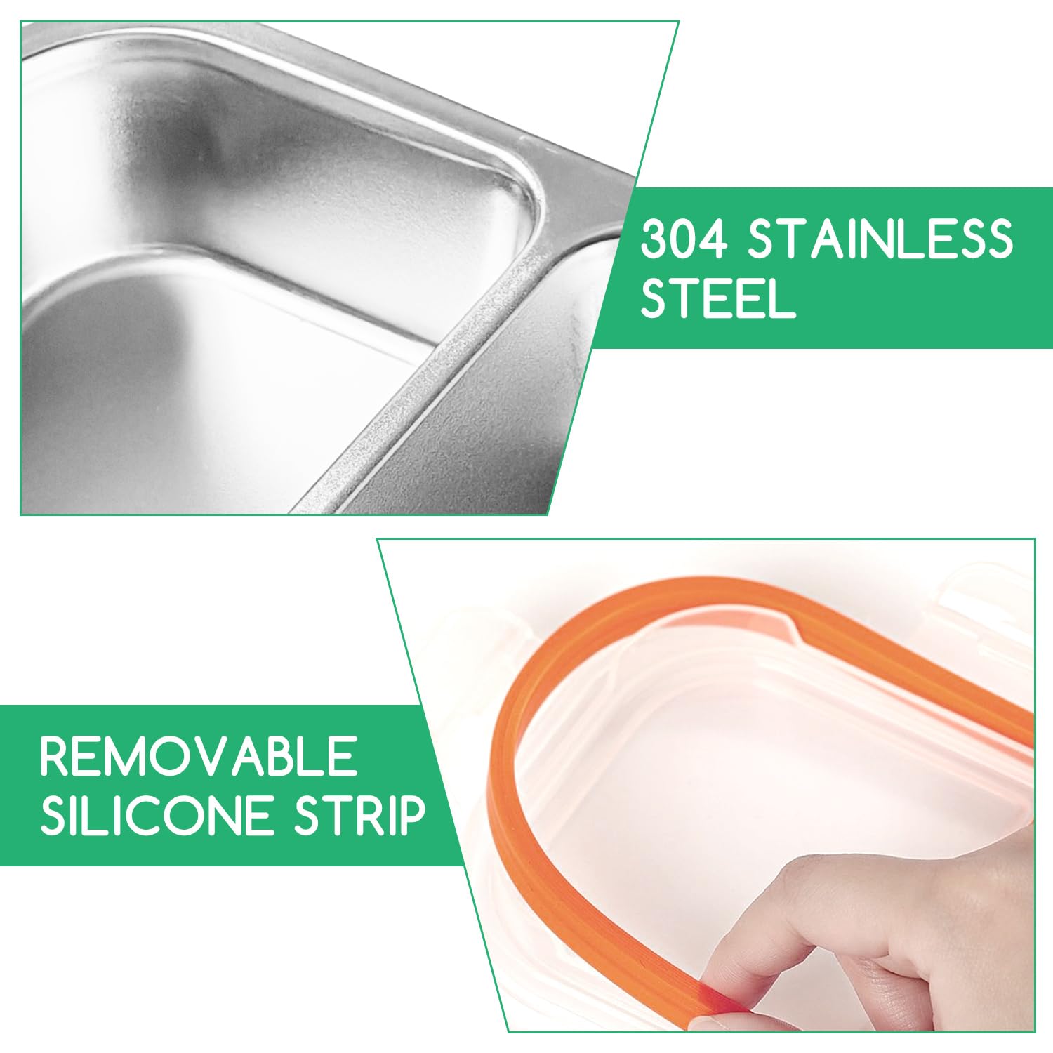 Scatole Snack In Acciaio Inox Con 4 Scomparti - Riutilizzabili, Perfette Per Pasti Bento Di Bambini E Adulti, Ideali Per Scuola, Lavoro E Viaggi