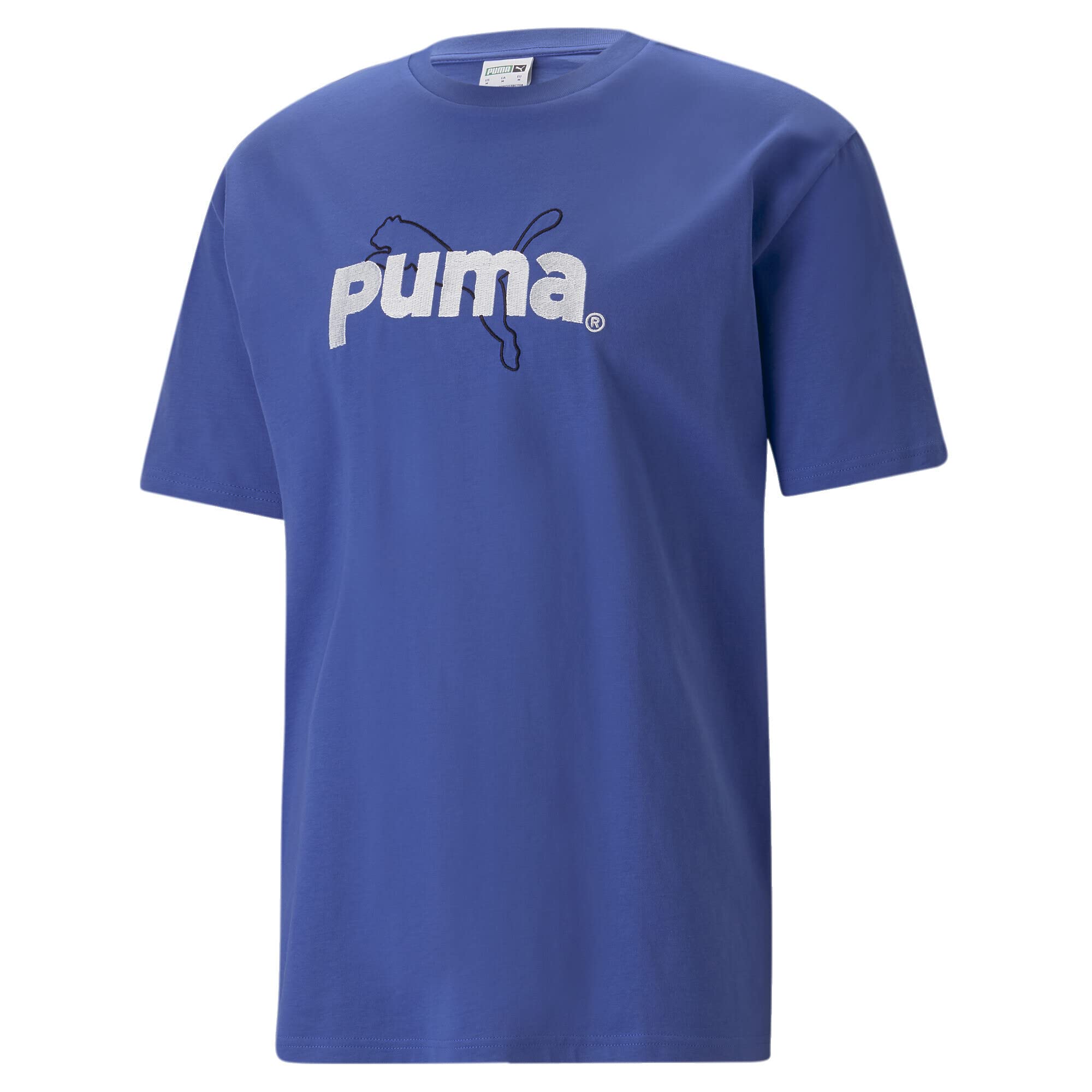 PUMA Męska koszulka z nadrukiem drużyny Tops, Royal Sapphire Blue, L