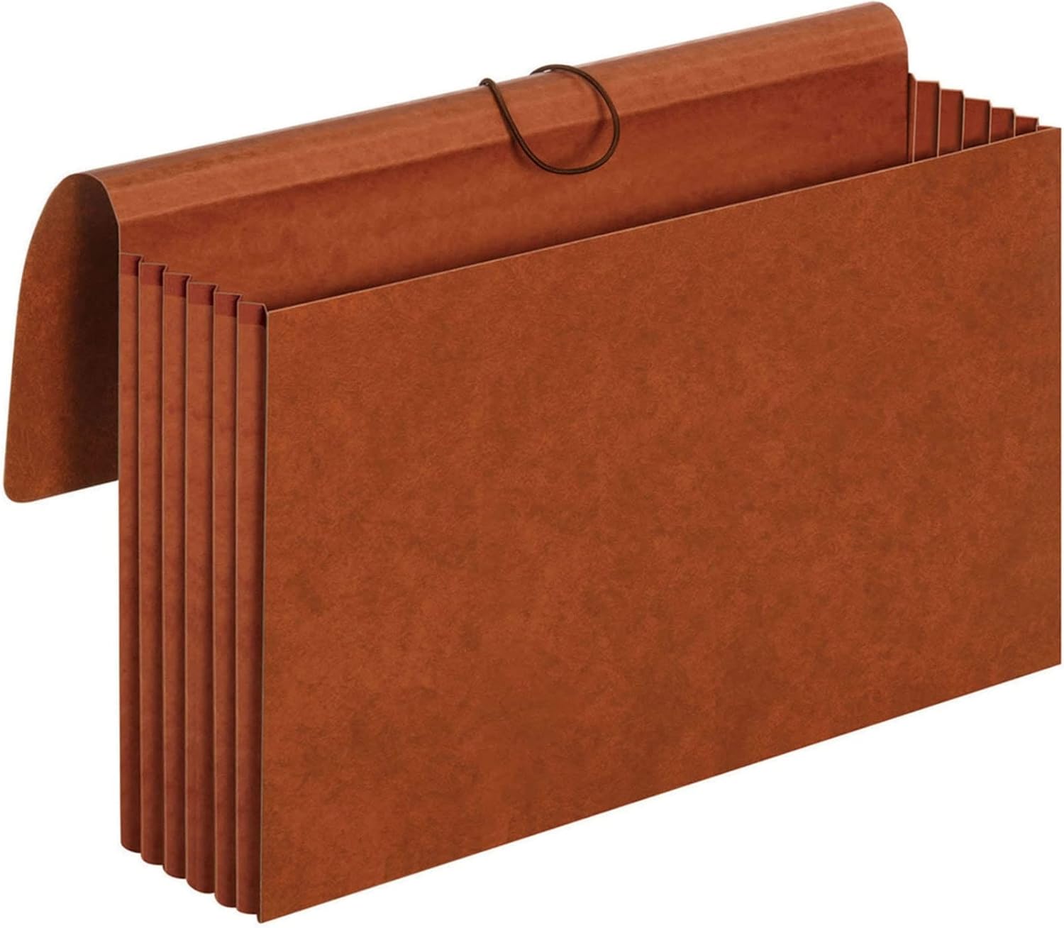 Globe-Weis/Pendaflex 100% Recycled File Wallets, 5.25-Inch Expansion, Elastic Cord Closure, Legal Size, Brown, 10-Count (73376R)
