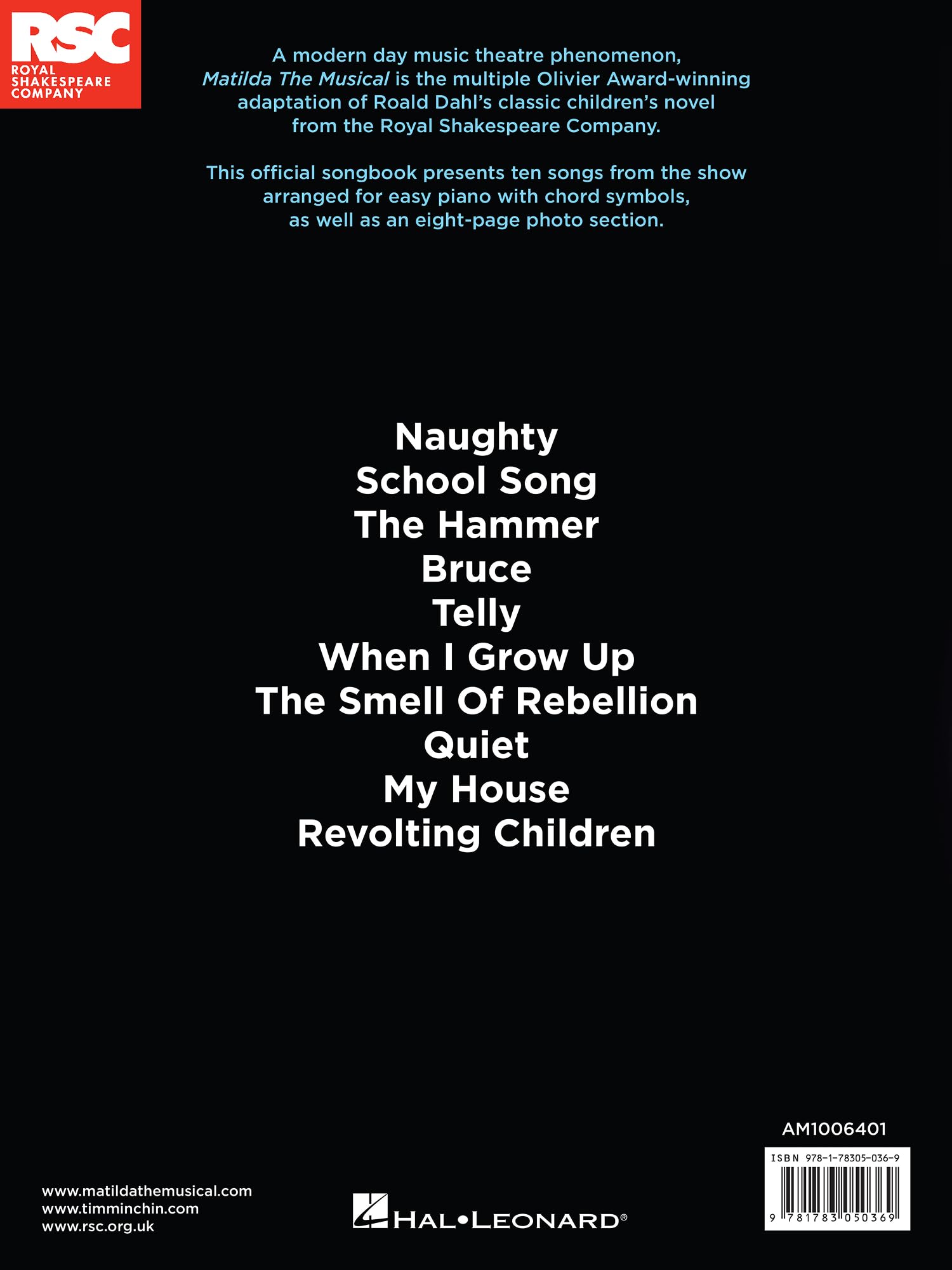 Roald Dahl's Matilda - The Musical: Easy Piano