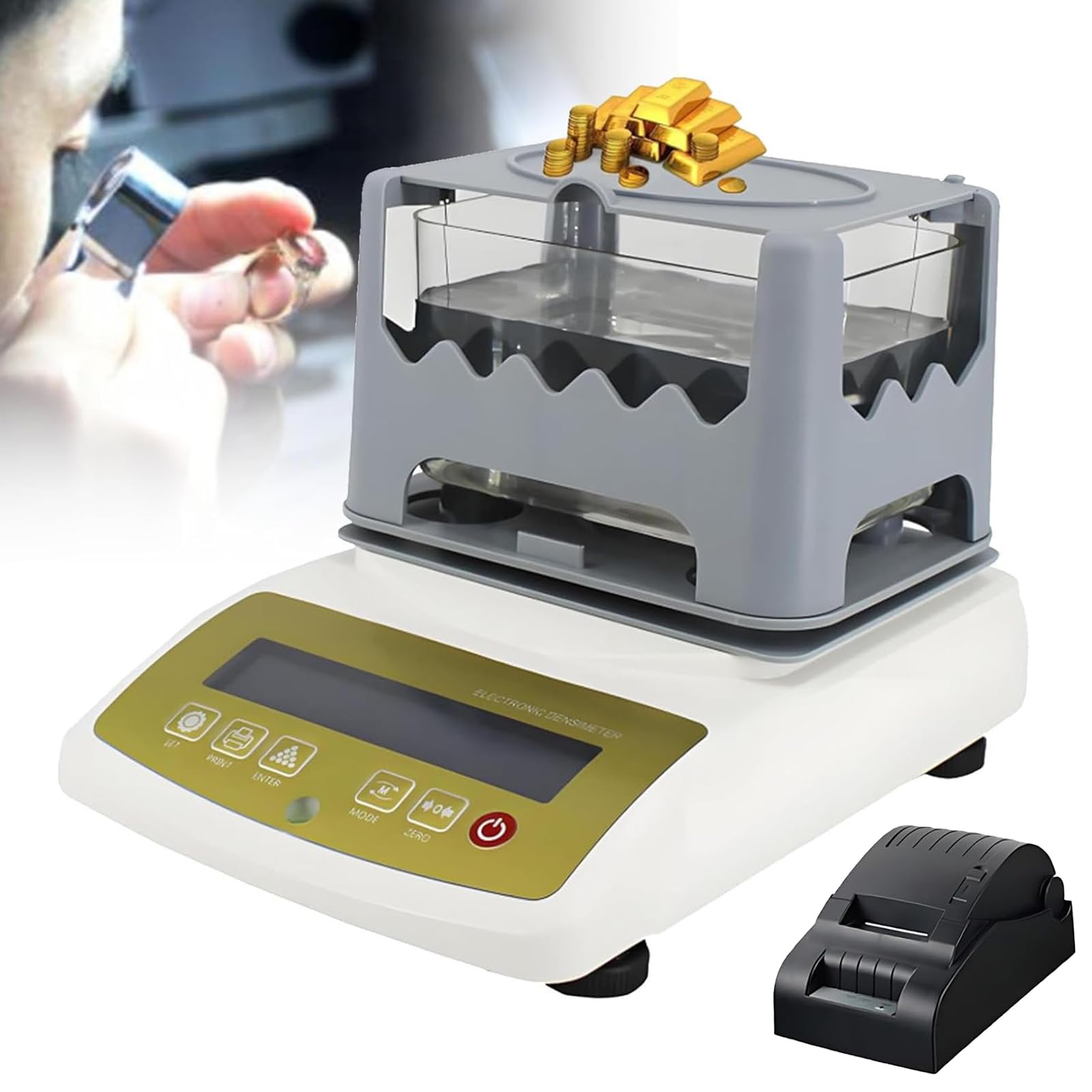 Máquina comprobadora de pureza de Oro, Densímetro de Oro, Medidor de Densidad Preciso de Oro, para la Industria de la joyería, investigación de Metales Preciosos, Laboratorio de