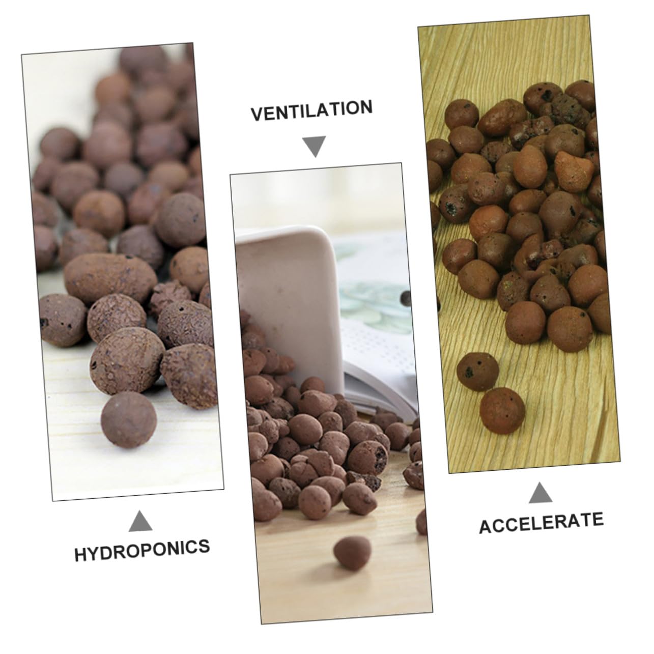 POPETPOP Ceramsite Drenante e Traspirante per Giardinaggio, Ciottoli di Argilla 0,5-1 Cm per Vasi e Piante, Confezione da 1 kg, per Coltivazione Senza Terriccio e Decorazione Giardino