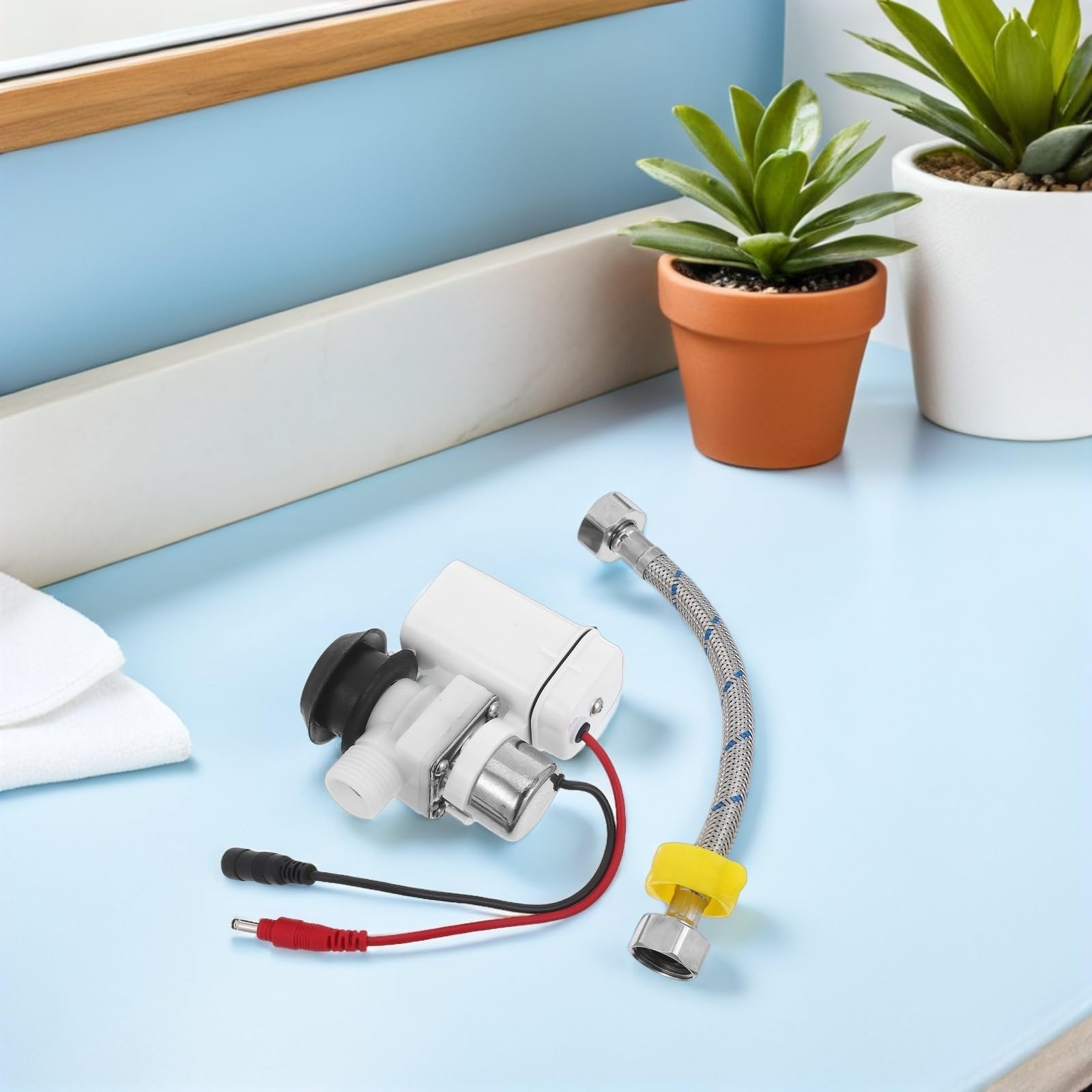 Levemolo 1juego Válvula de Descarga Automática con Sensor para Urinario Baño Kit Reemplazo Resistente Antihumedad Ahorro Agua Inteligente para Inodoros Públicos y Comerciales