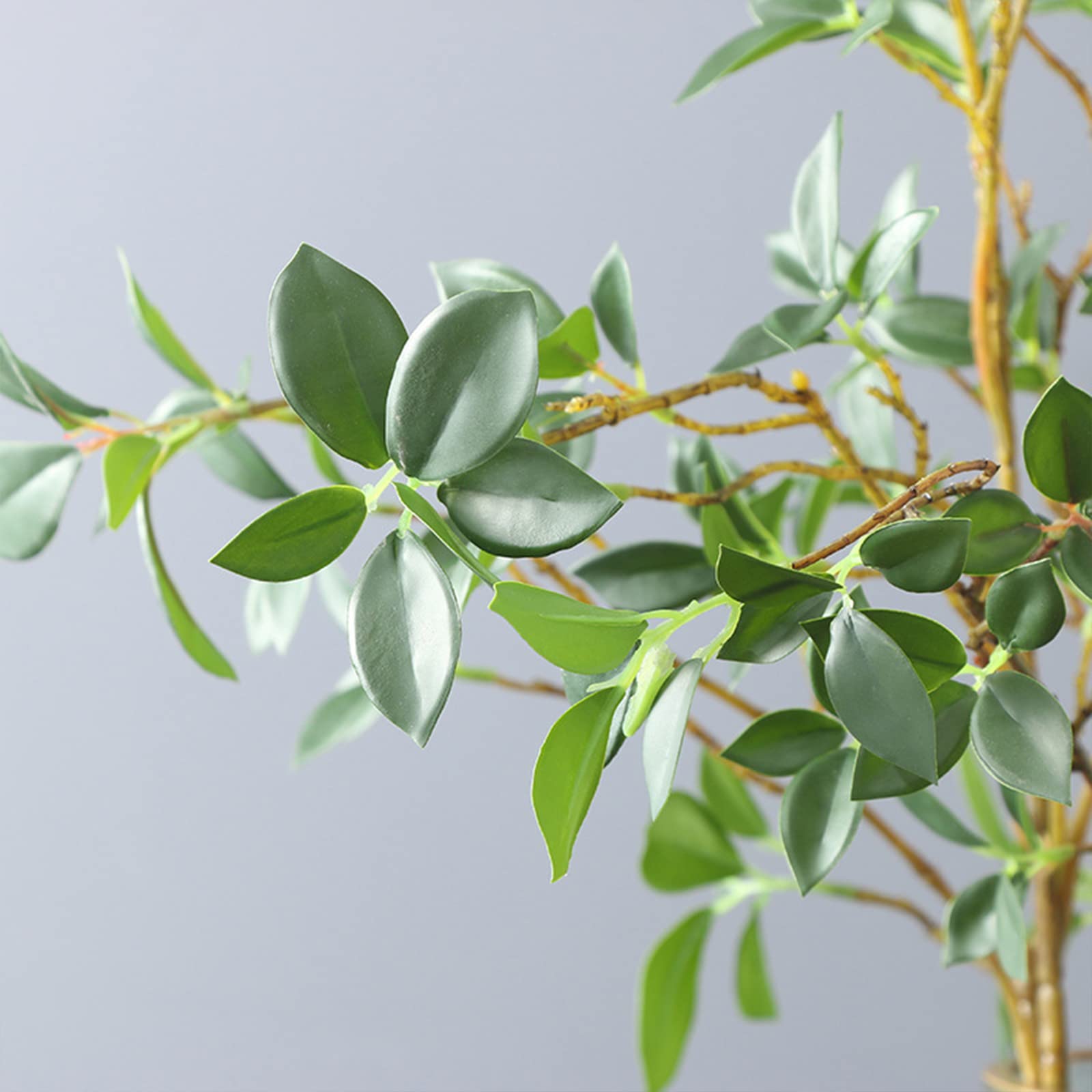 3 rami di ficus artificiali, foglie di finto spray, ad alta artificiale, verde ficus, tronchi di ficus, foglia, tronchi per vaso, riempitivo, casa, matrimonio, ufficio, decorazione (110 cm)