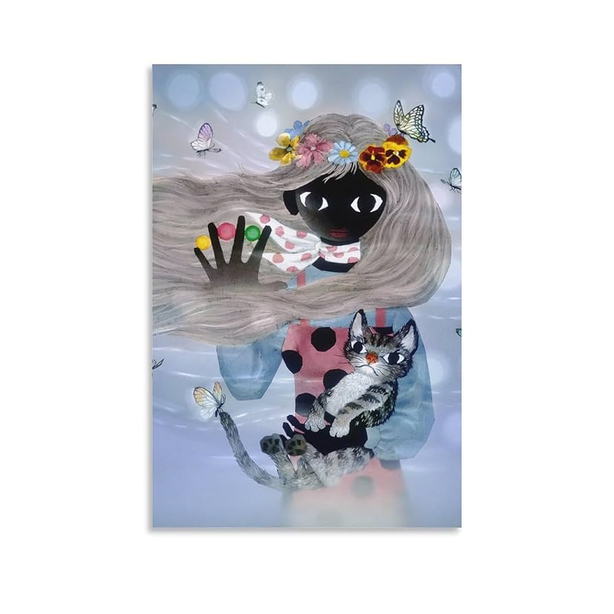 真作！藤城 清治 版画 【女の子とネコ】限定500部 No.88 リトグラフ 真作！藤城 清治 版画 【女の子とネコ】限定500部 No.88