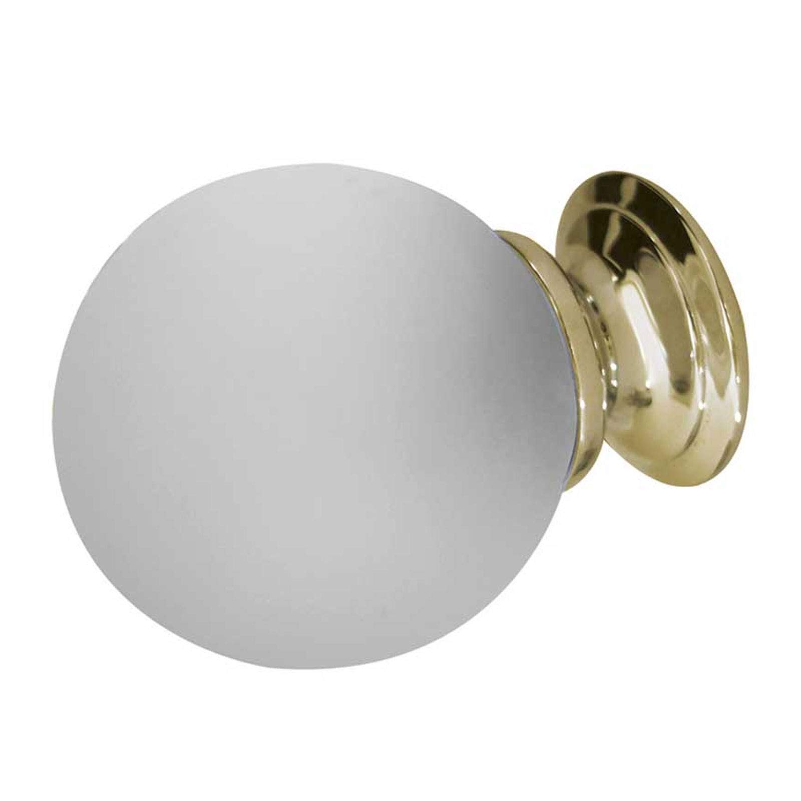 Frelan Hardware Brass Frosted Glass Ball Cupboard Knob - 25Mm - Polished