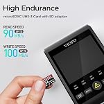 VIOFO 256GB Classe industrielle microSD Carte, U3 A2 V30 Carte mémoire haute vitesse avec adaptateur, support Ultra HD 4K Enregistrement vidéo U3 A2 V30, jusqu'à 100MB/s, Appui 4K UHD & Enregistrement en boucle continue, Résistant à haute température, adaptateur inclus