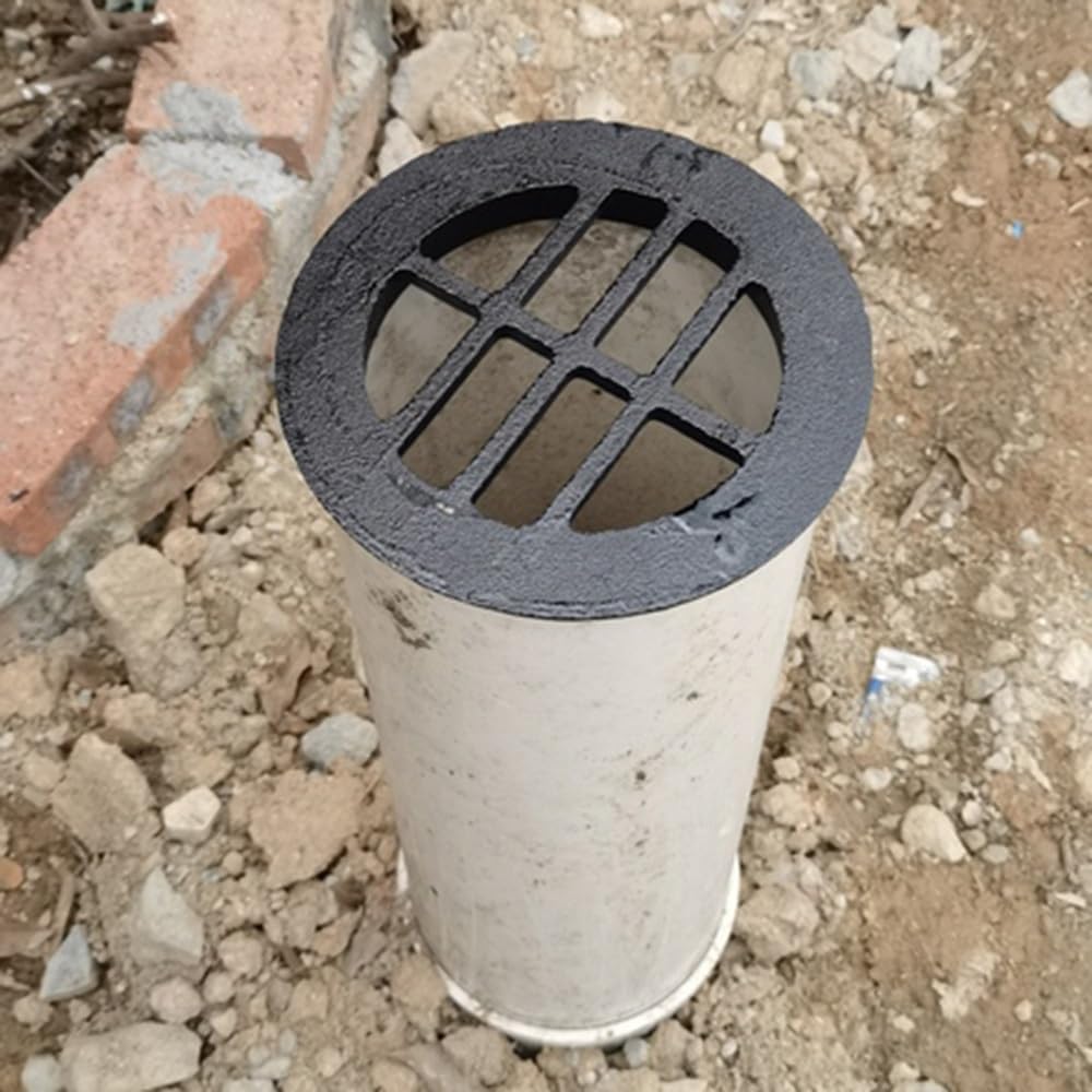 Rejilla de desagüe Redonda Plana de Hierro Fundido para tuberías de alcantarillado, Opciones de 3 a 8 Pulgadas. (200mm-8in)