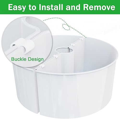 Miniatura 3 de ROIKETU Maceta de sombrilla para mesa de patio con agujero para paraguas, 2 piezas, maceta envolvente para paraguas, resistente a la intemperie,