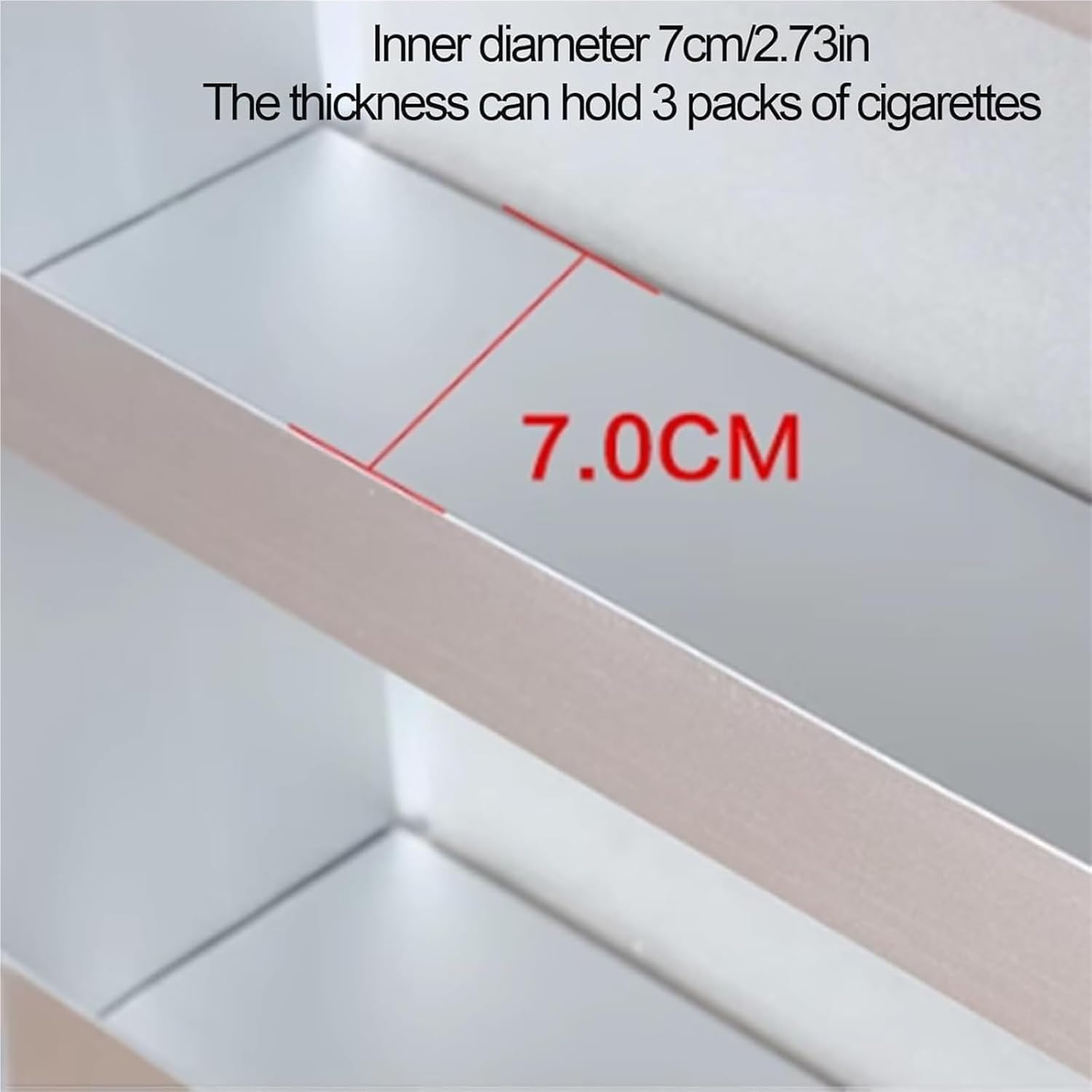 Cigarette Display Holder , Wall Mounted Aluminium Display Case Supermarket Shelf Organizer(70x8.2x90cm)