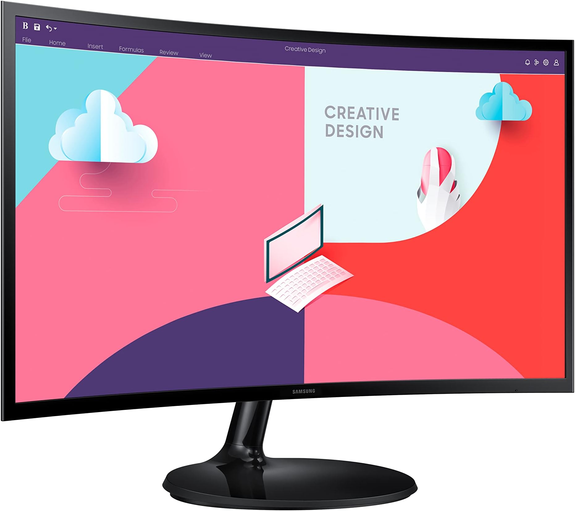 Samsung LS24C360EAUXXU 24" Curved FullHD 1080p Monitor - 1920x1080, HDMI, VGA