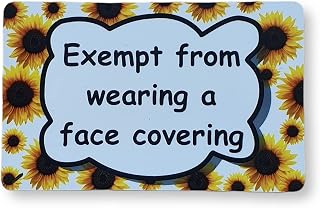 Exempt from wearing a face covering face mask - Hidden Disability Exemption ID Card - Disability Awareness