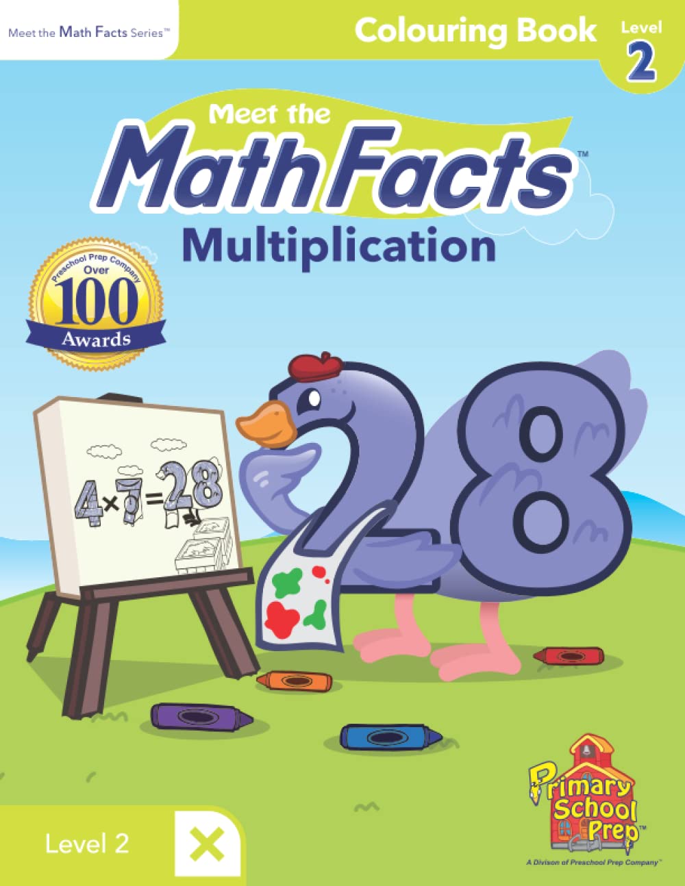 Meet the Math Facts - Multiplication Level 2 Colouring Book: Primary School Prep