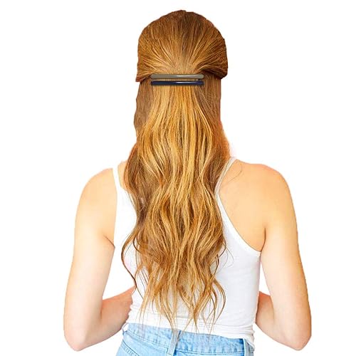 Miniatura 2 de Pinzas para el cabello delgadas para mujer, pinzas para el cabello francesas acrílicas largas, simples, elegantes, clásicas, horquillas de acero