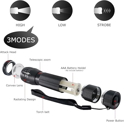 Miniatura 4 de Juego de 2 luces de bicicleta súper brillantes ajustables para faros delanteros y luces LED traseras para bicicleta de montaña montaje incluido JB866