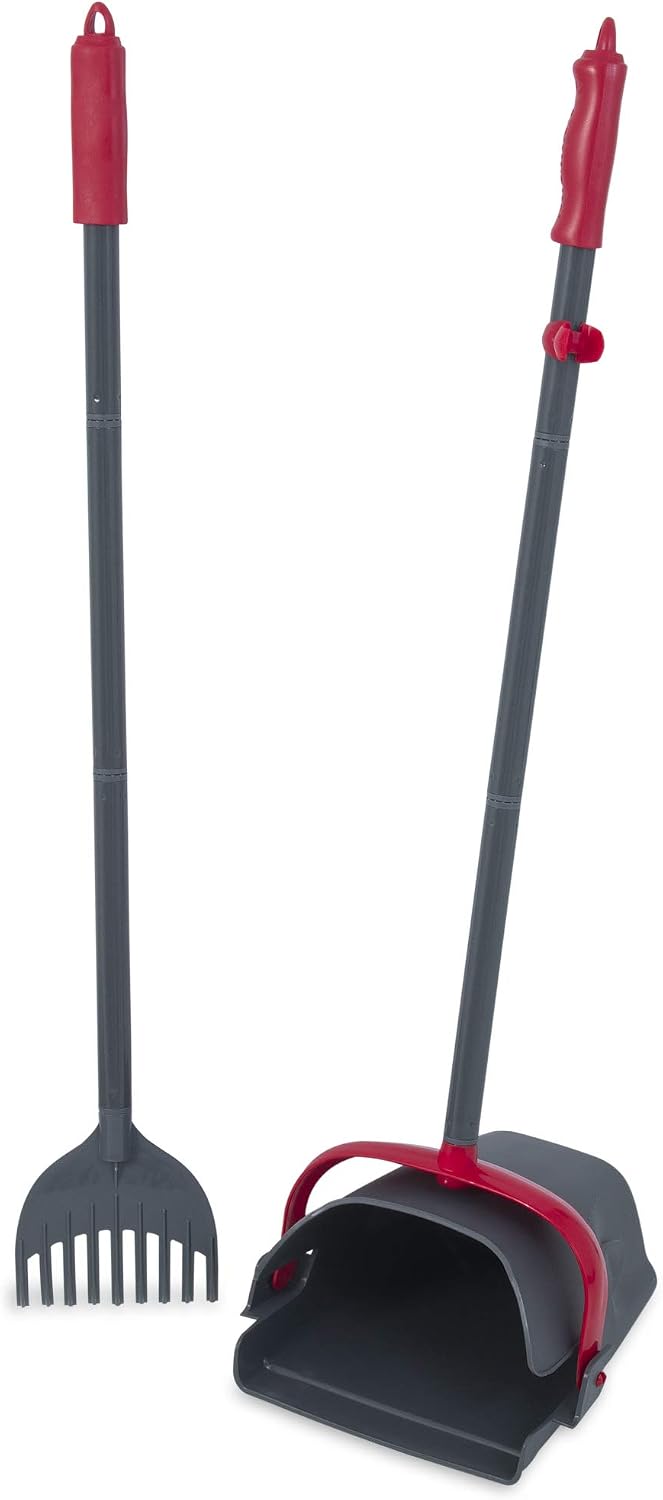 Petmate Clean Response Swivel Bin & Rake Pooper Scooper, Plastic Handle
