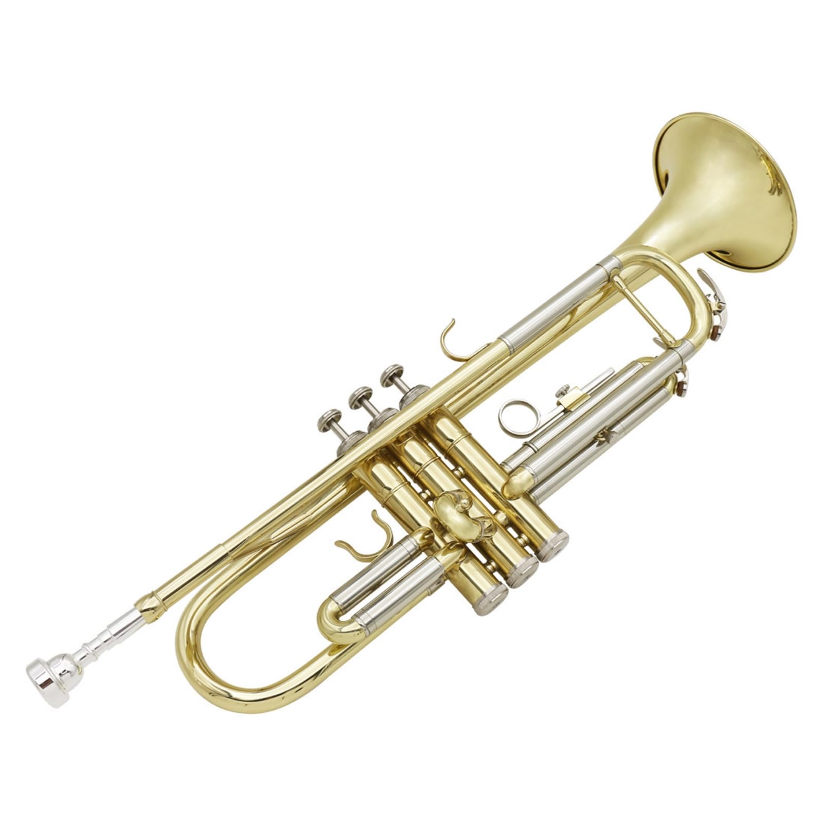 Tromba in Sib Tromba in Ottone Strumento a Fiato Bocchino con Custodia Tubo in Ottone Leggera E Maneggevole con Accessori Inclusi Adatta per Principianti Orchestrale Concerto Casa