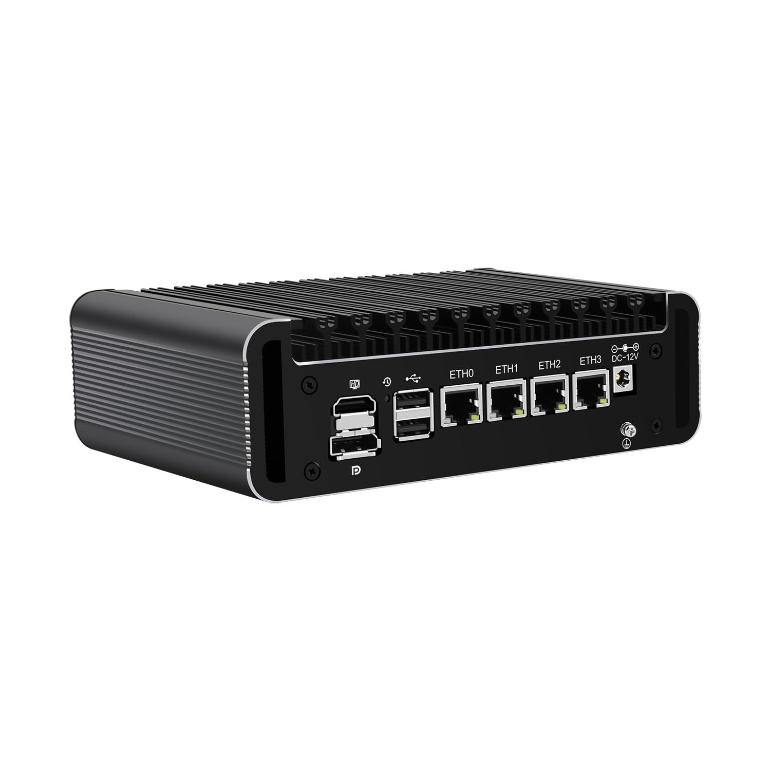 Micro Firewall Appliance, Mini PC, PFSense, Mikrotik, OPNsense, VPN, Router PC, J6413, RJ26, AES-NI, 4 x 2.5GbE I226-V LAN, HDMI, DP, Type-C, TF Slot, 8G RAM, 64G SSD