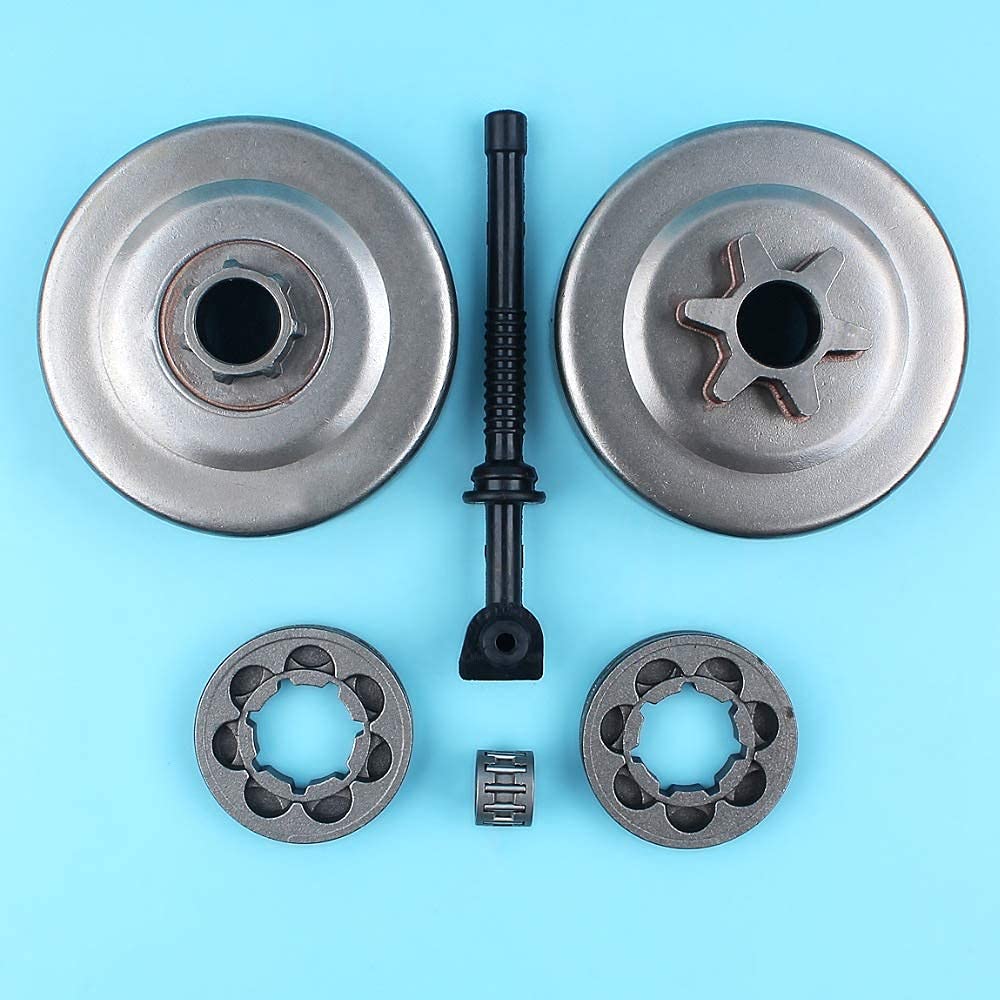 Tambor de Embrague de 3/8 "6T Piñones de llanta P-7 Oso de Aguja de línea de Aceite Compatible con Motosierra STIHL MS170 MS180 MS210 MS230 MS250 017018021023025
