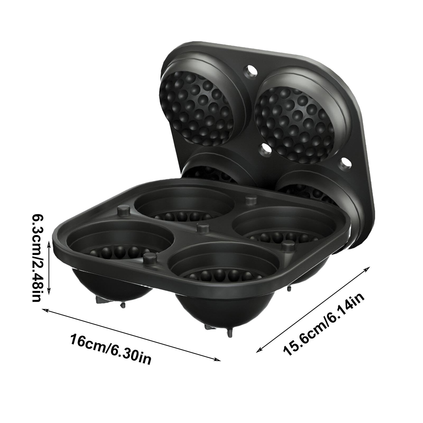 Stampo Per Cubetti Di Ghiaccio A Pallina Da Golf 5,3 Cm - Confezione Da 2 In Silicone Per Cocktail, Whiskey, Bourbon - Stampo 3D Per Ghiaccio, Cioccolato E Sapone Fai Da Te - 3