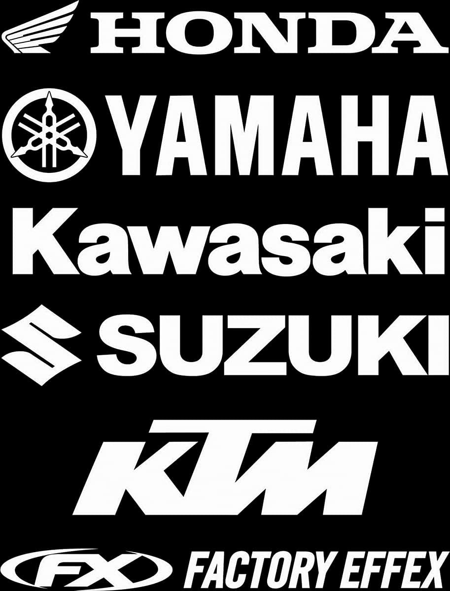 Die Cut Sticker - 1ft. Logo - Yamaha - White, Manufacturer: Factory Effex, YAM 1' WH DIECUT STICKER FX