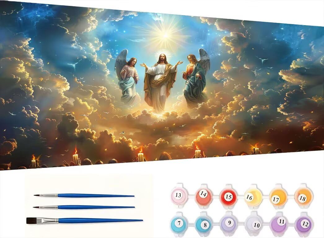 Peinture par Numéros Kit Adultes, L'Homme JéSus, 60x80cm 4JGWX-382
