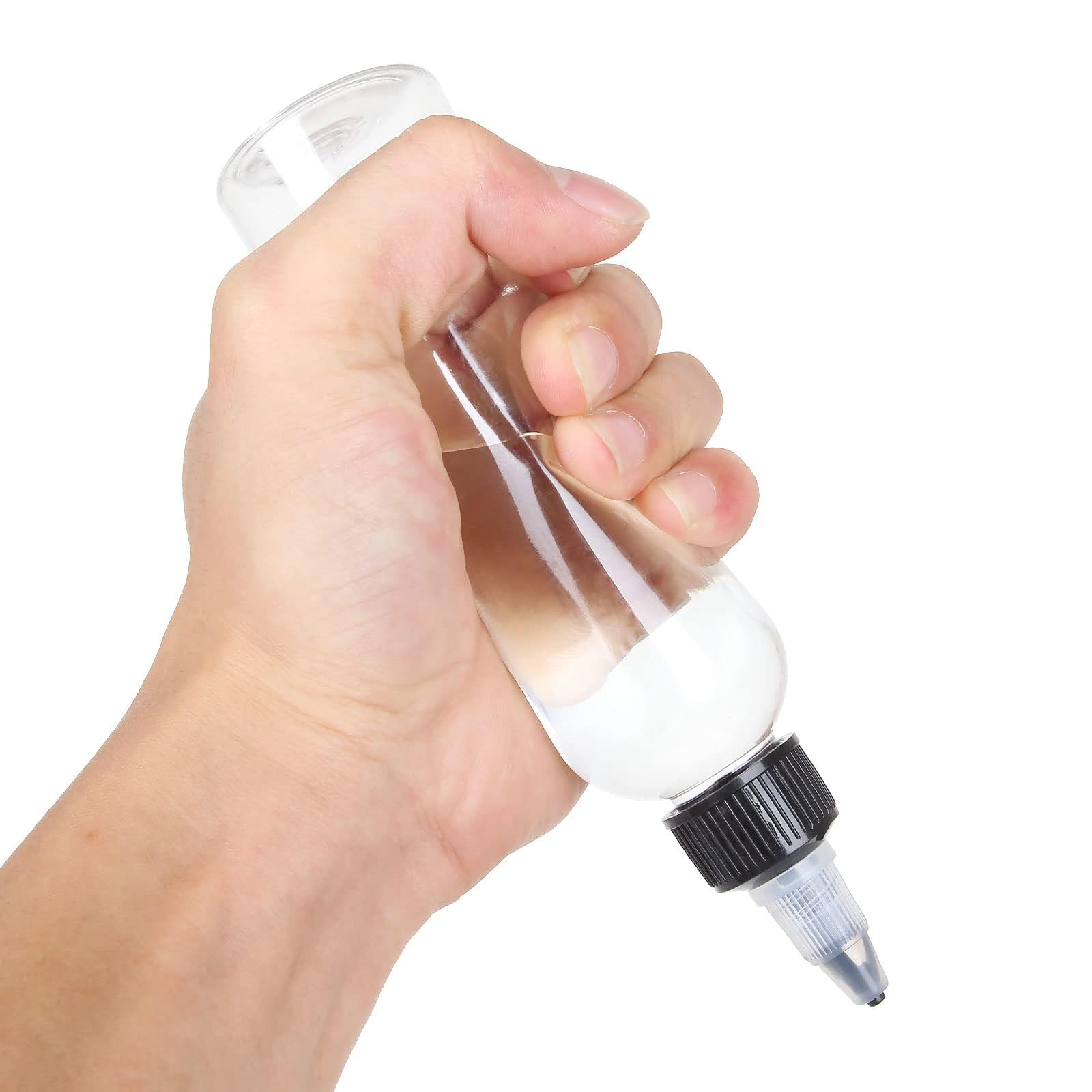 32 Pezzi 120 ml Squeeze Bottle, bottiglie di distribuzione, dispenser con tappo a vite (4 oz, trasparente)