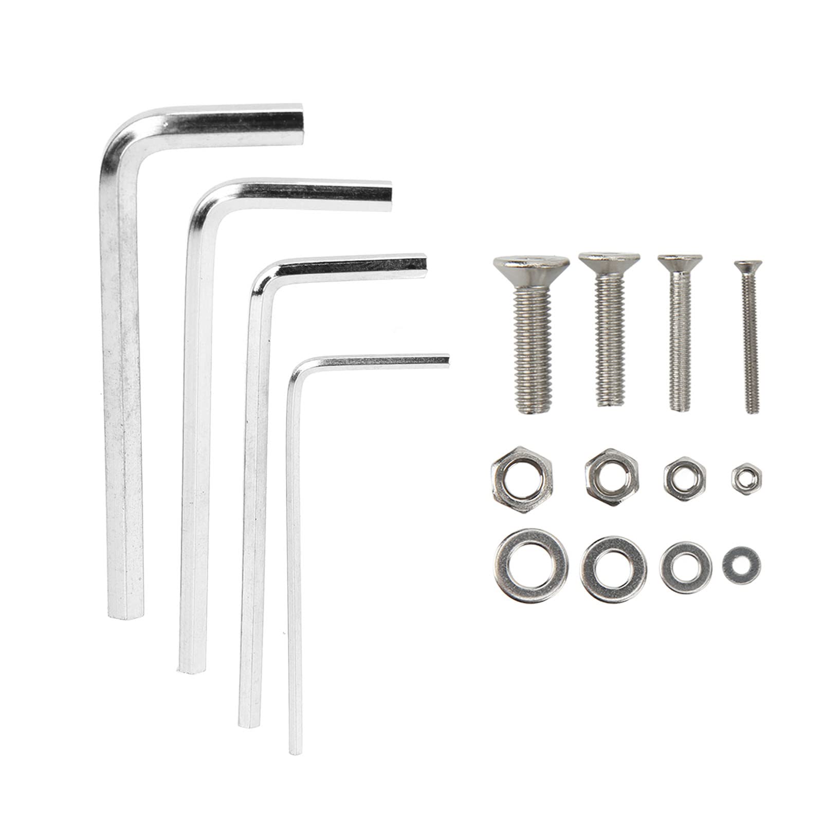 1220-teiliges Schraubenmutter-Unterlegscheiben-Set, Flachkopf-Innensechskant, Edelstahl 304, M2, M3, M4, M5, Schrauben-Montageset für Präzisionsmaschinen, Elektronik,