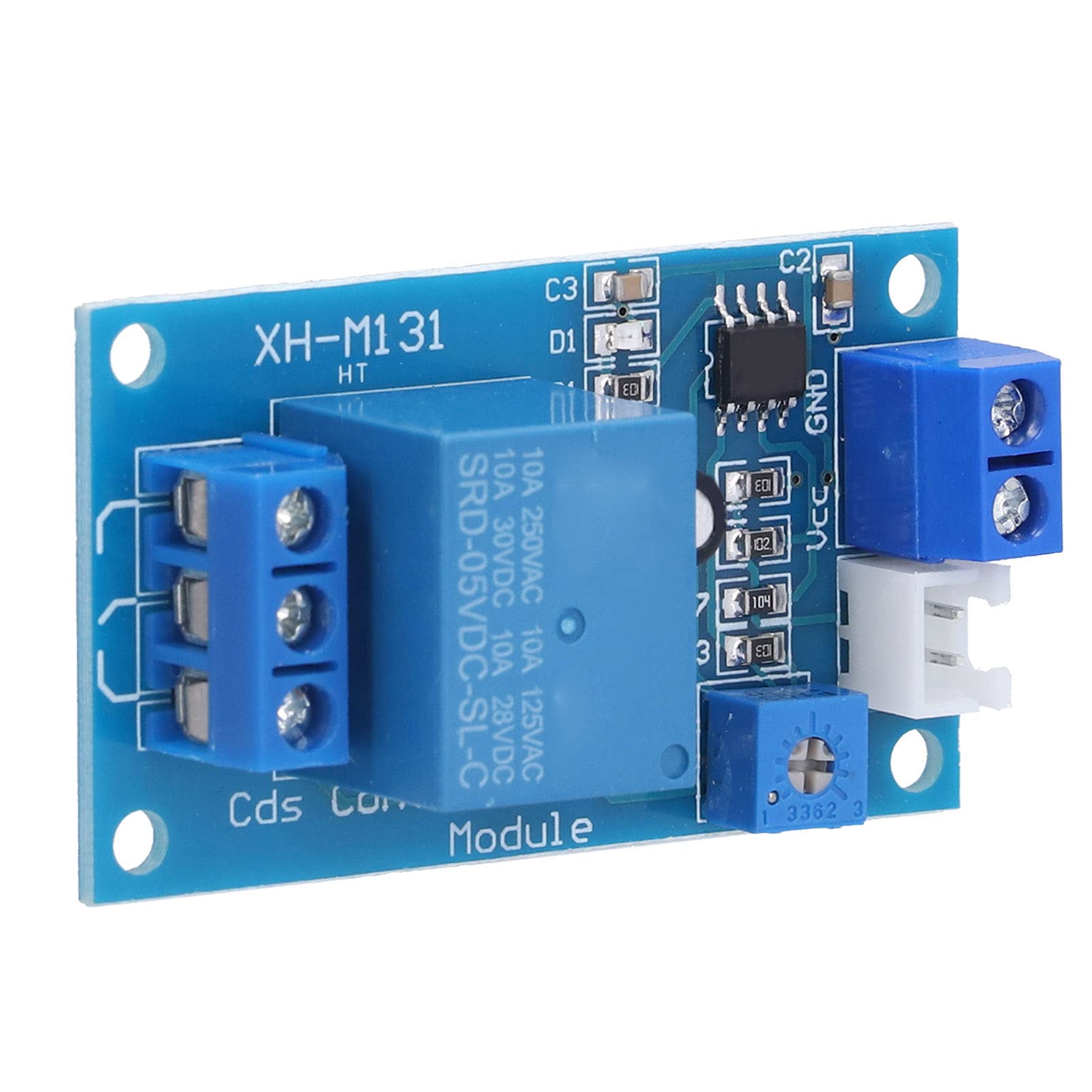Modulo Resistore Fotosensibile Eujgoov DC 5V Interruttore Relè Foto-resistenza Un'uscita con Sensore di Rilevamento della Luce XH‑M131