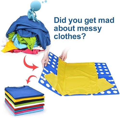 BoxLegend V1 Doblador Camisetas Doblador Ropa Tabla Para Doblar Conveniente Camisas Para Niños y Adultos, Azul