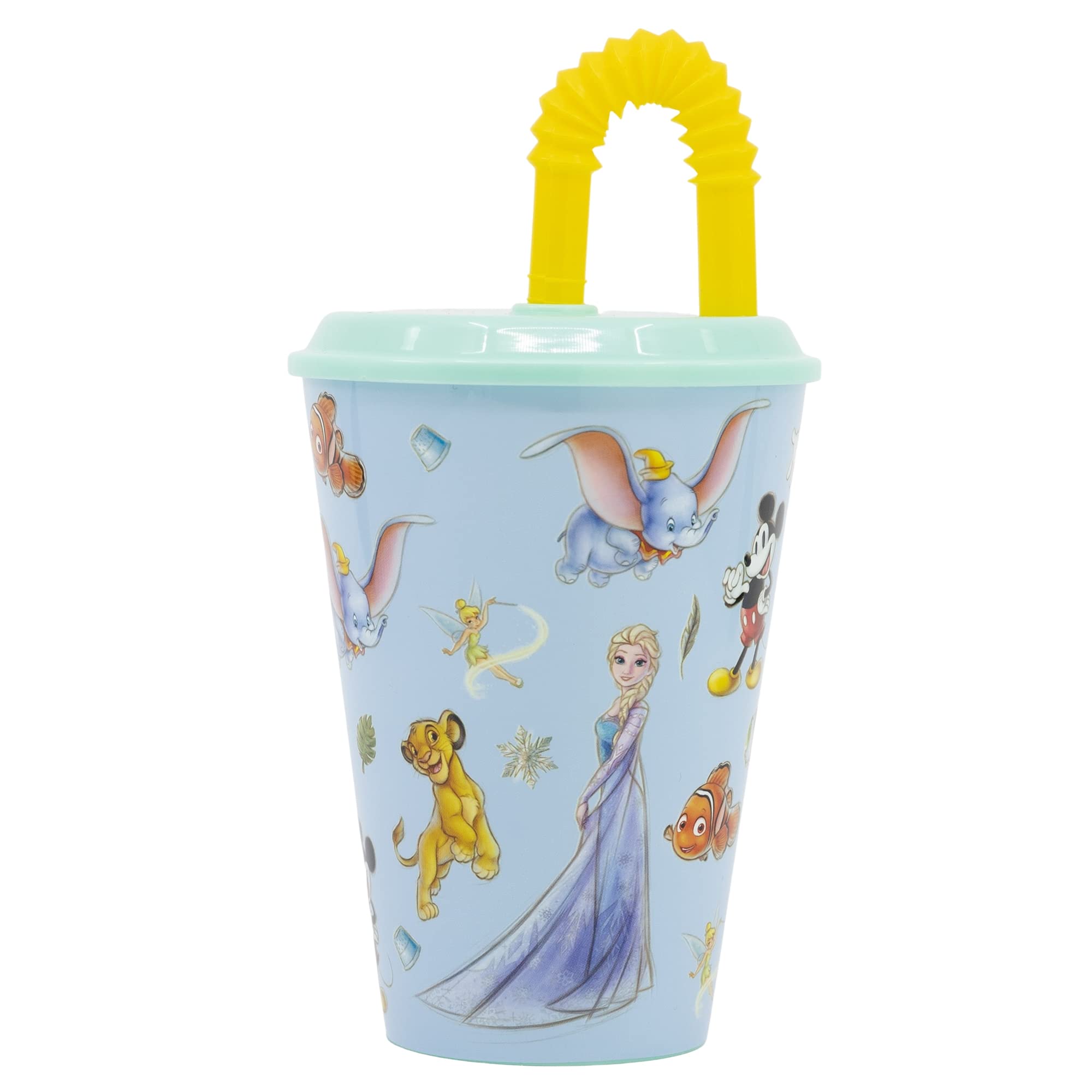 Disney 100 Reusable Cup for Children with Reusable Plastic Straw BPA Free 430 ml