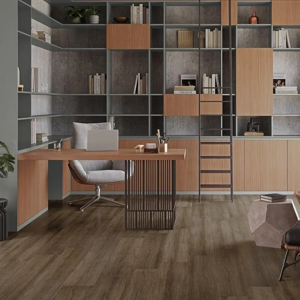 Piso Laminado Prime Click Castanho 2,36m - Castanho Terracota