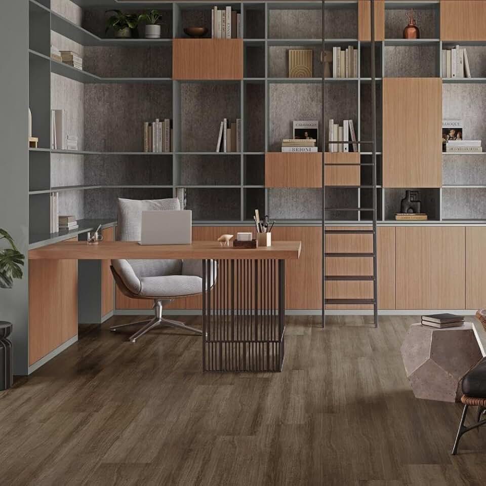 Piso Laminado Prime Click Castanho 2,36m - Castanho Terracota