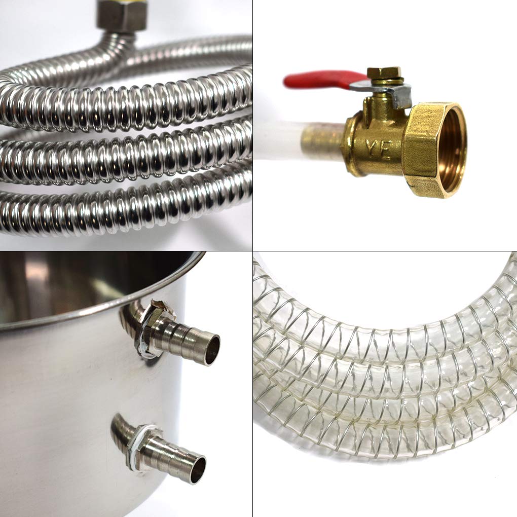 Kit de destilador de alcohol de 20 L Moonshine Still Home de acero inoxidable 304 para hacer vino con bomba