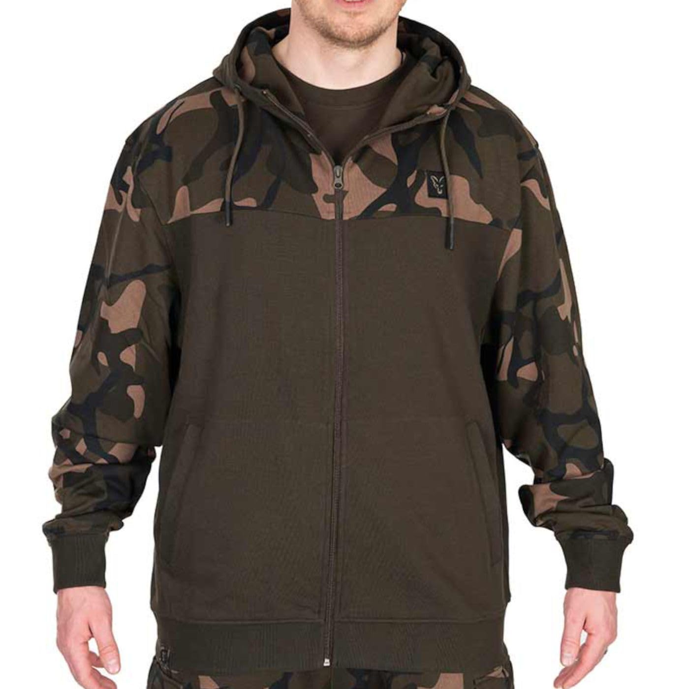 Fox LW KHAKI/CAMO SPLIT ZIP HOODY