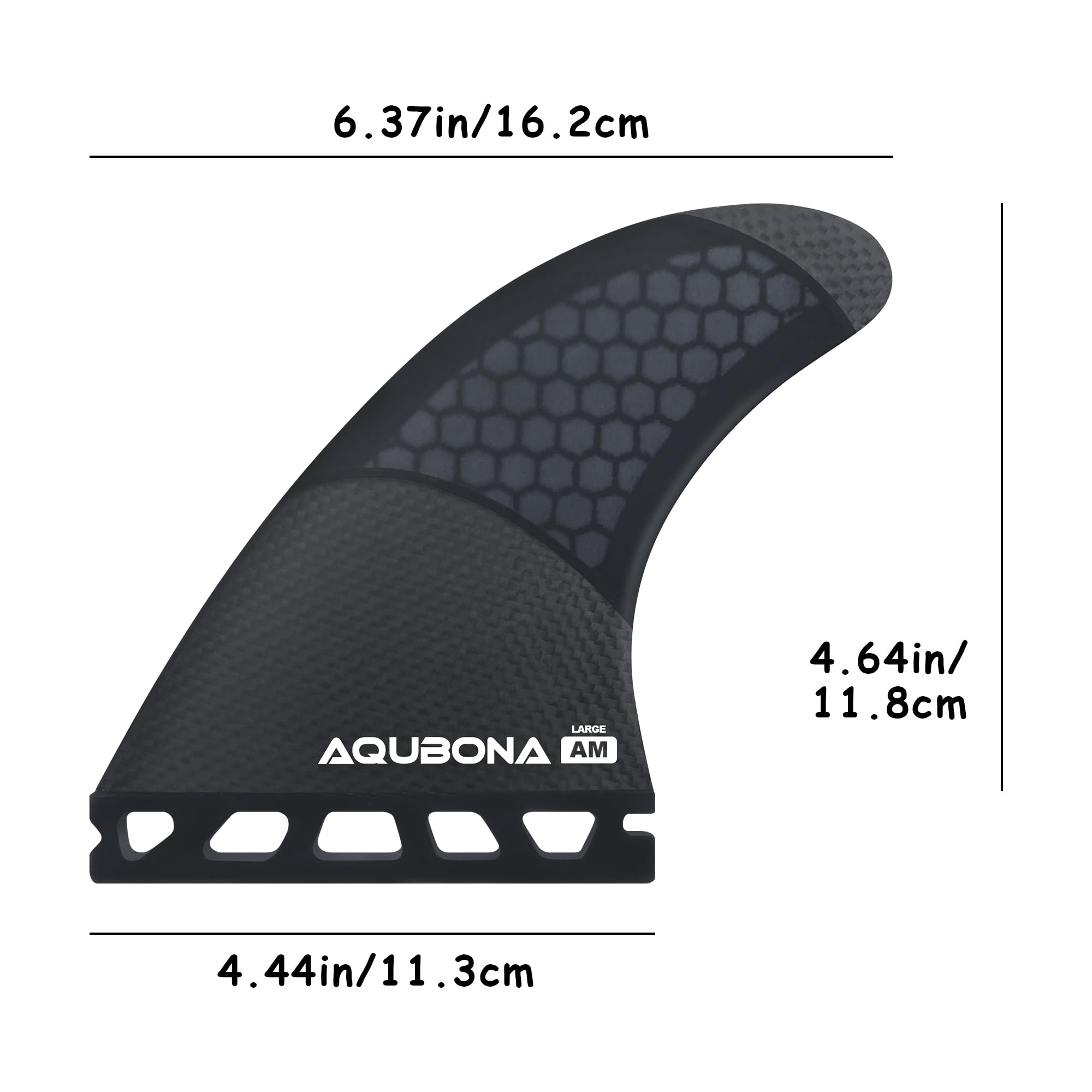 Palmes de planche de surf FinG3/G5/G6/G7 demi-carbone + aileron en nid d'abeille